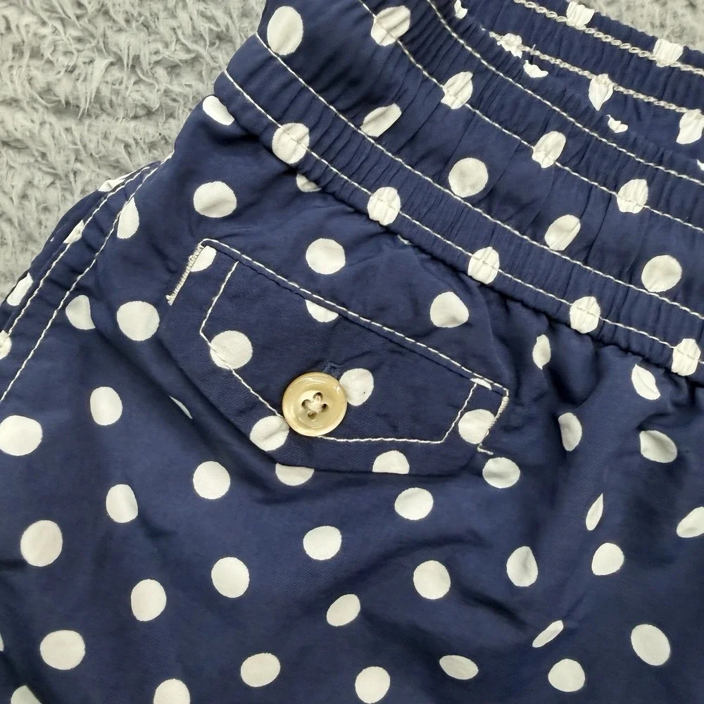 Polo Ralph Lauren Swim Trunks Men M Blue Polka Dots 5